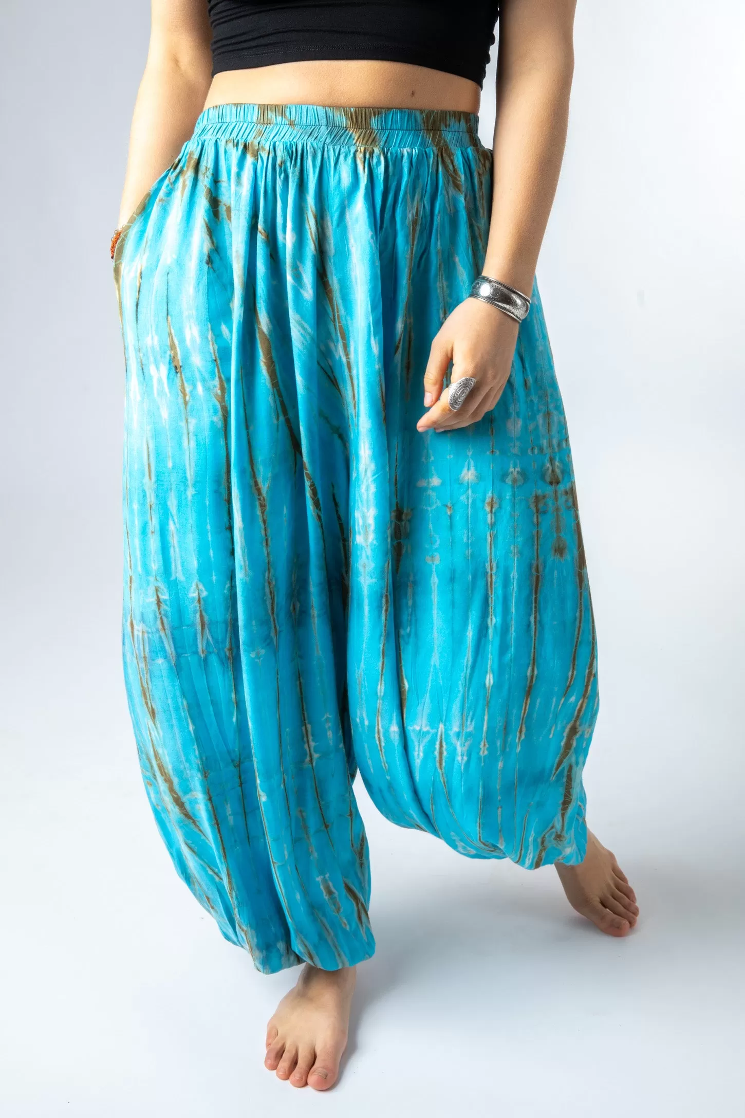 Shibori Tie Dye Harem Pants