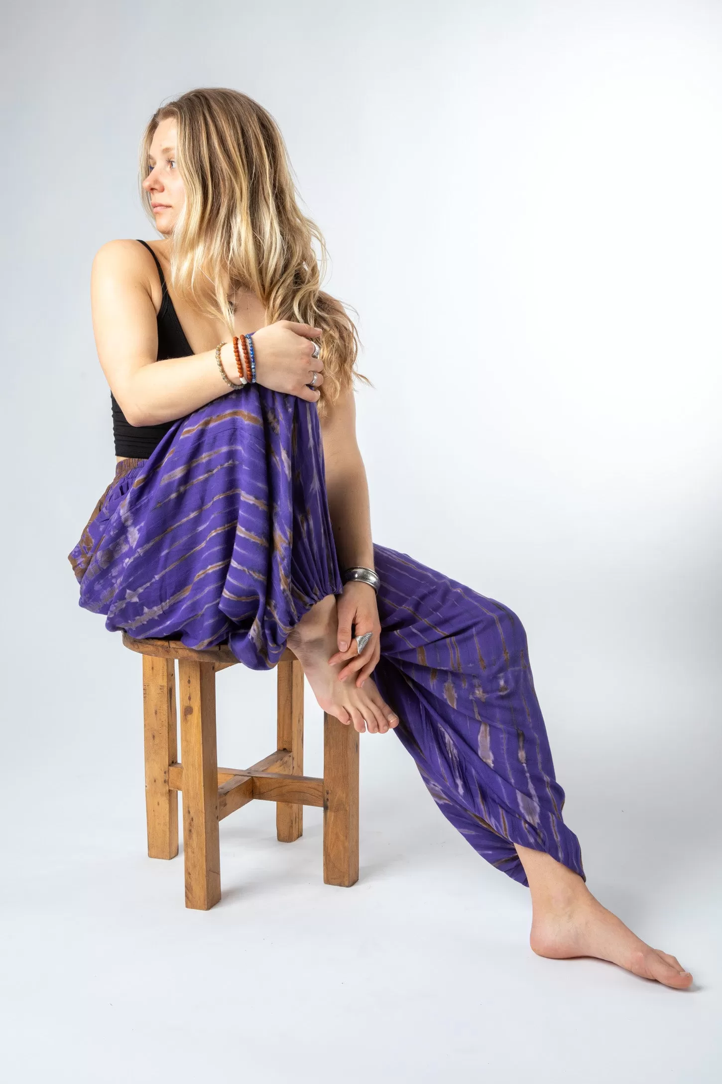 Shibori Tie Dye Harem Pants