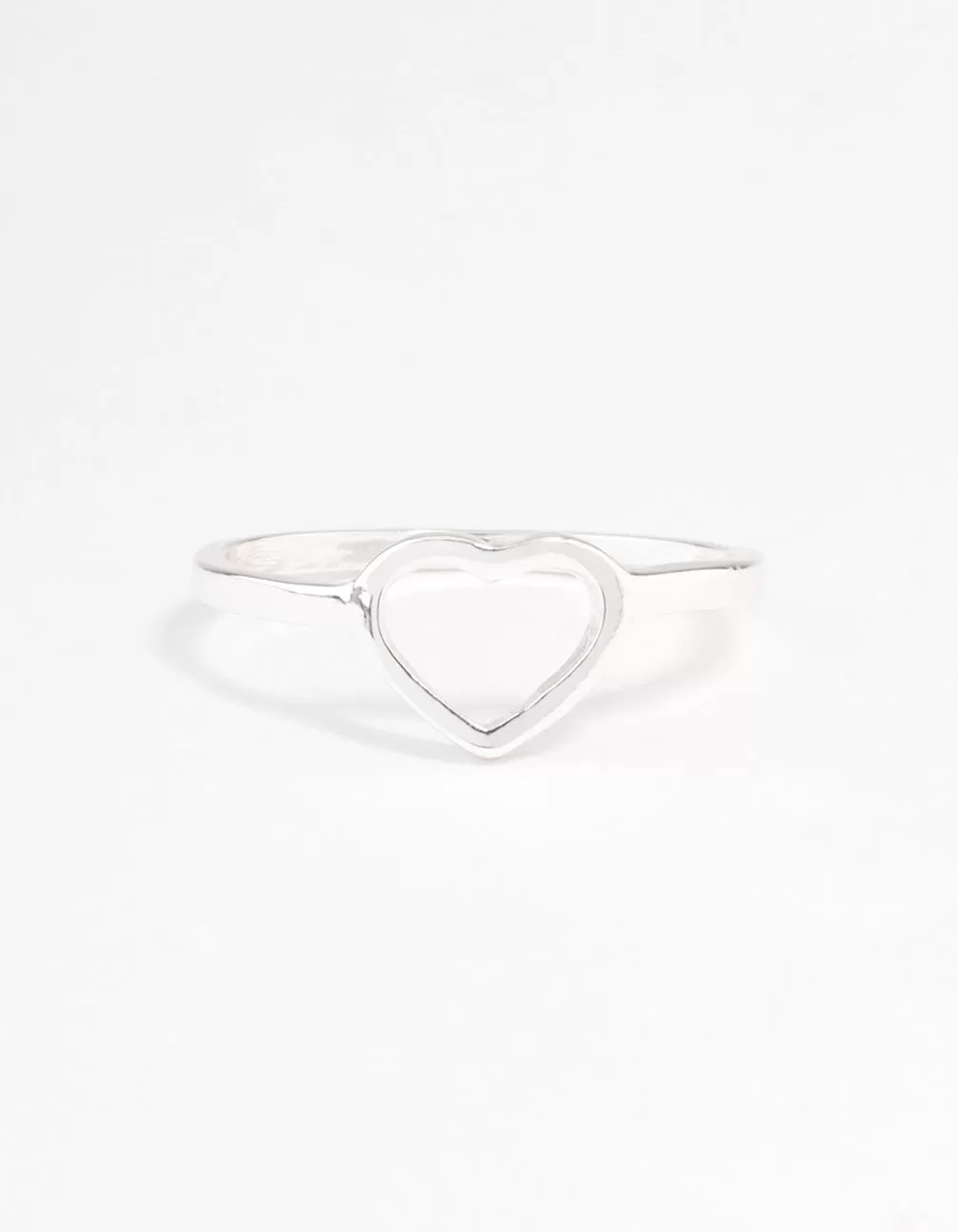 Silver Open Heart Ring