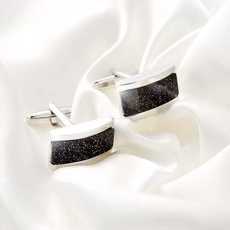 Simple Star Stone Men's French Swank Cufflinks