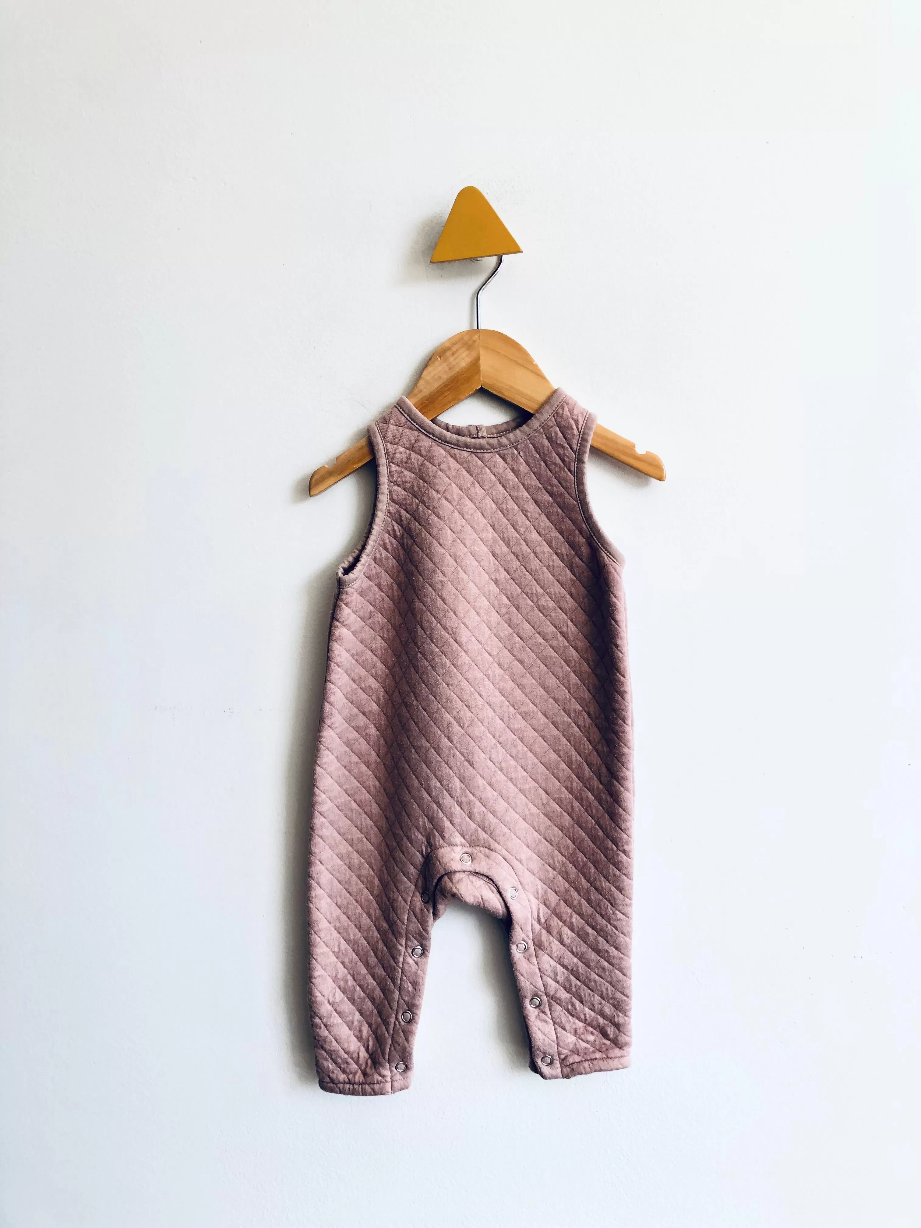 Sleeveless Quilted Romper // 3-6M