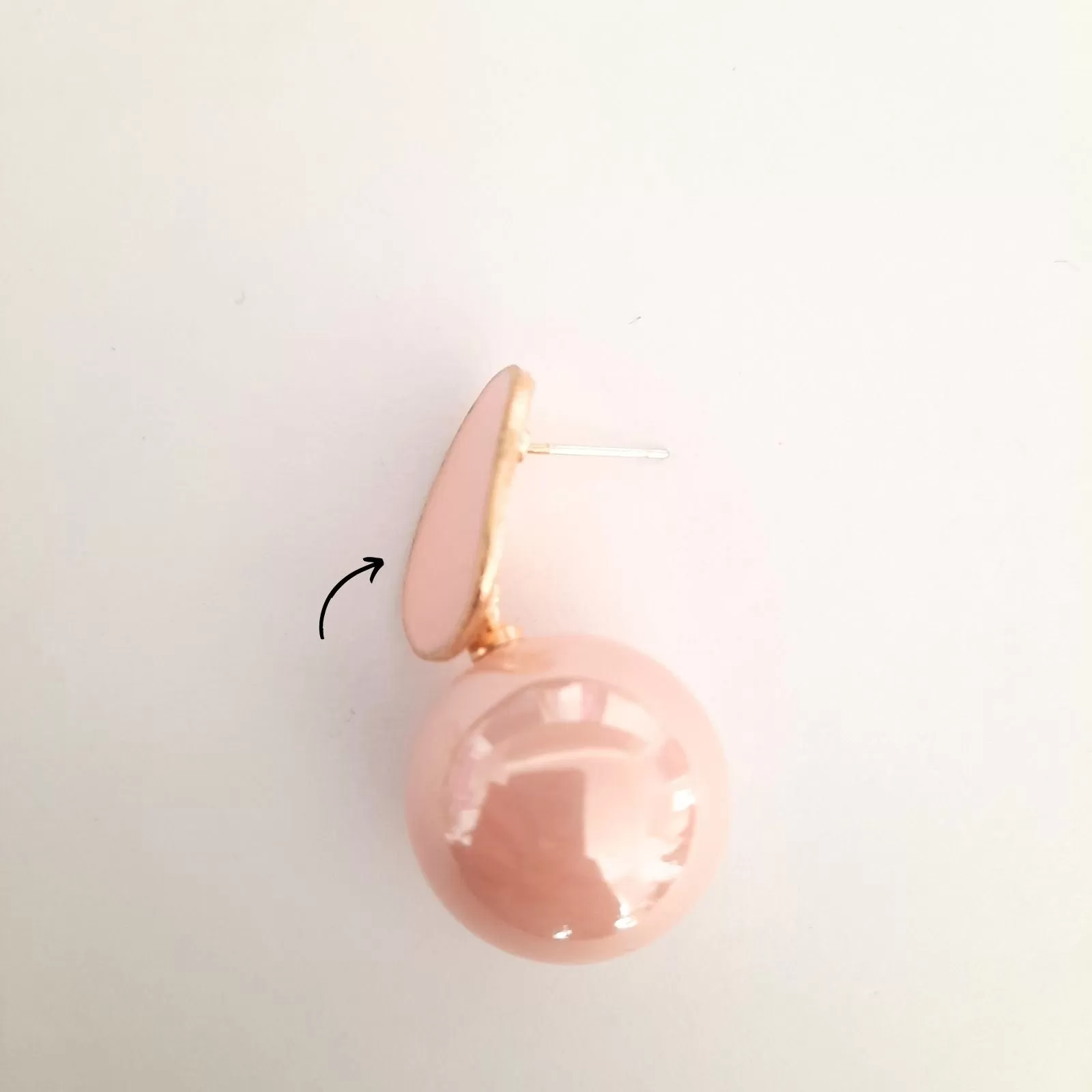 Soleil Rosegold And Pink Pearl Earring - Sample