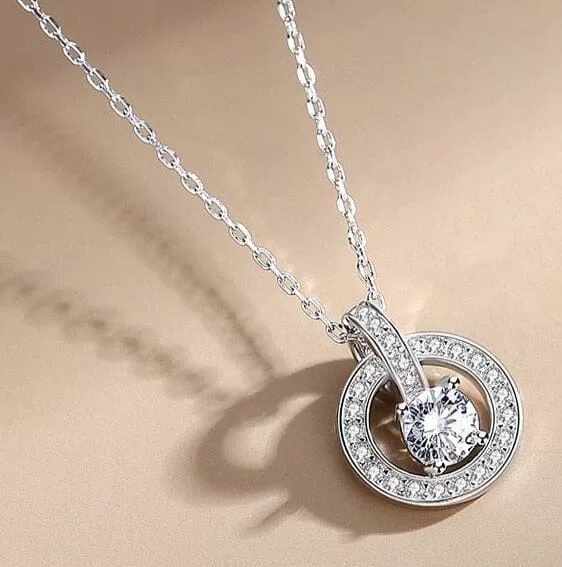 Solitaire 925 Sterling Silver Necklace