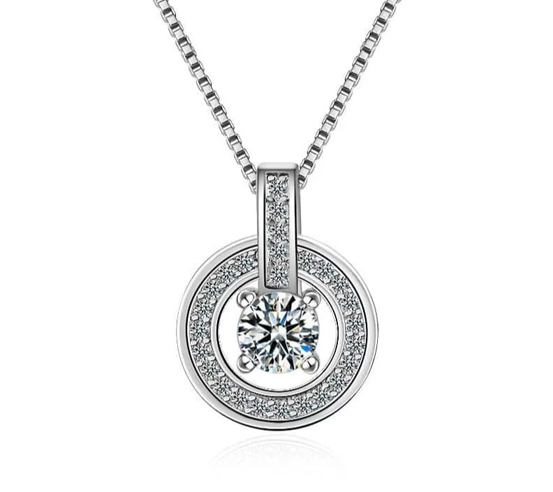 Solitaire 925 Sterling Silver Necklace