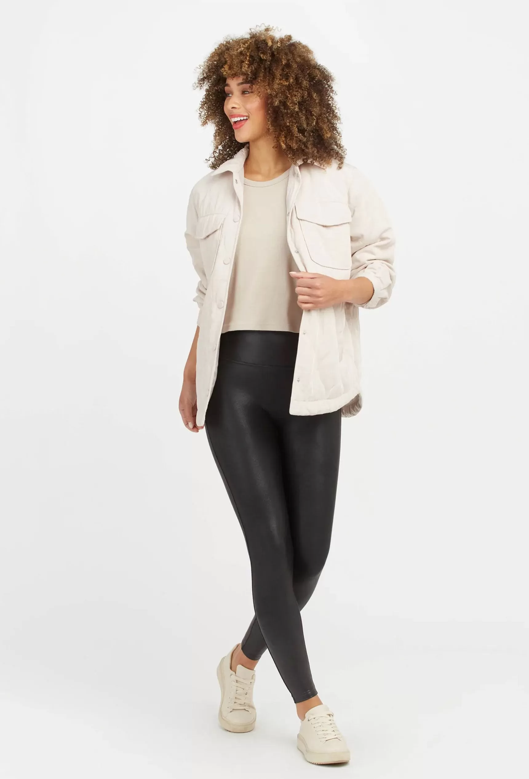 Spanx Faux Leather Leggings in Petite