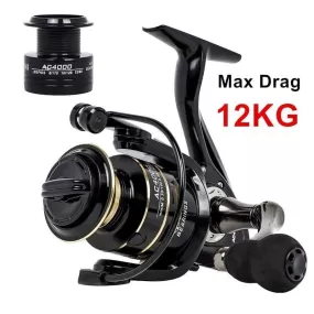 Spinning reels 12KG Max Drag Carrete de pesca 5.2:1 Metal Stainless Steel Fishing Reel Saltwater Reel for Fishing