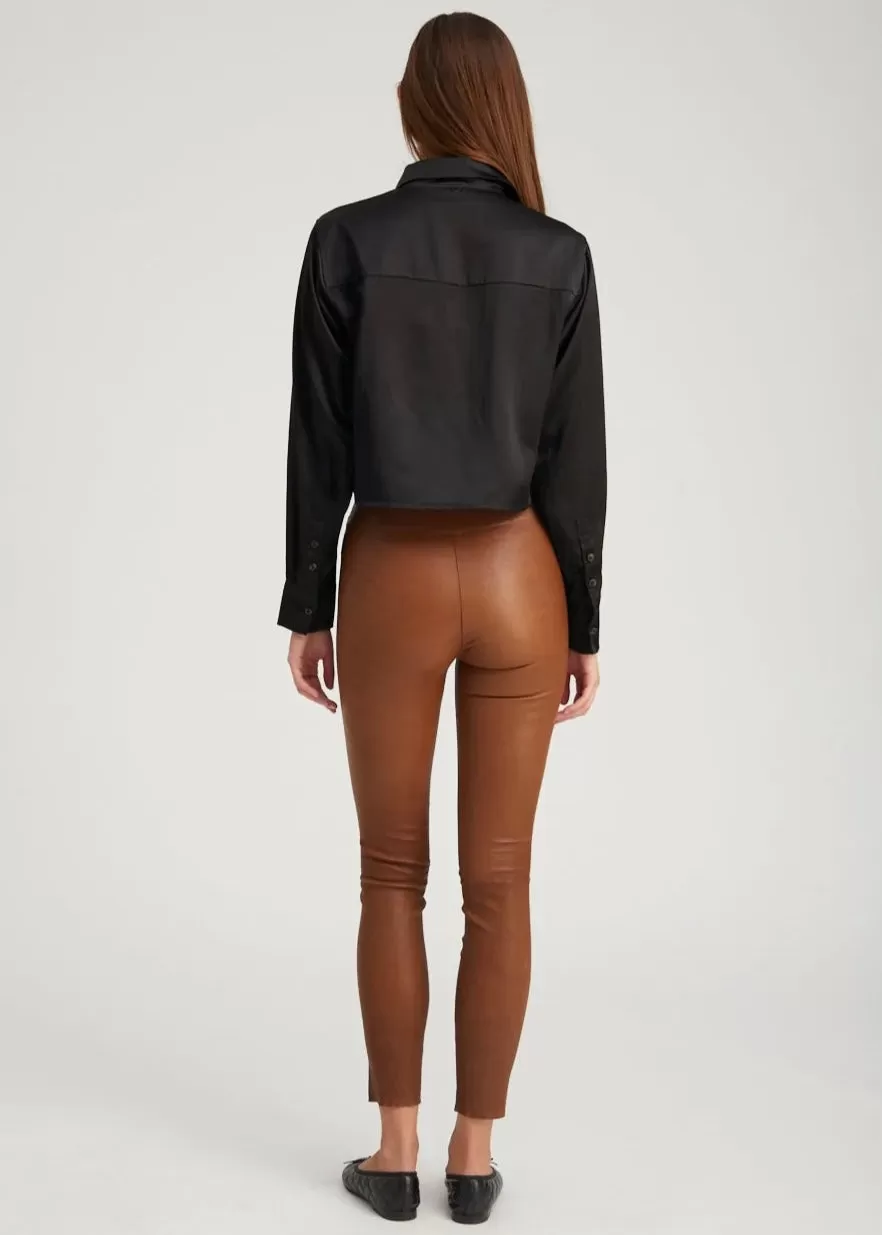 SPRWMN Cocoa Leather Ankle Leggings