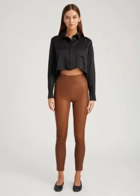 SPRWMN Cocoa Leather Ankle Leggings