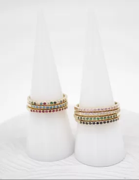 Stacking Slim CZ Rings