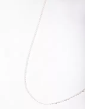 Sterling Silver 45cm Plain Chain Necklace