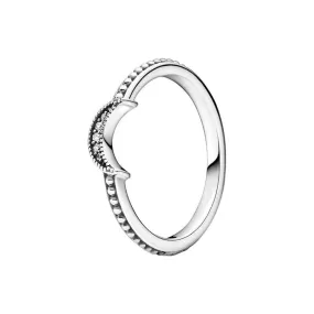 Sterling Silver Sparkling Gem Ring For Women