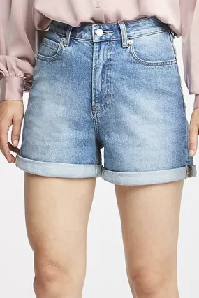 Stevie High Rise Relaxed Pale Blue Tenacity Denim Short