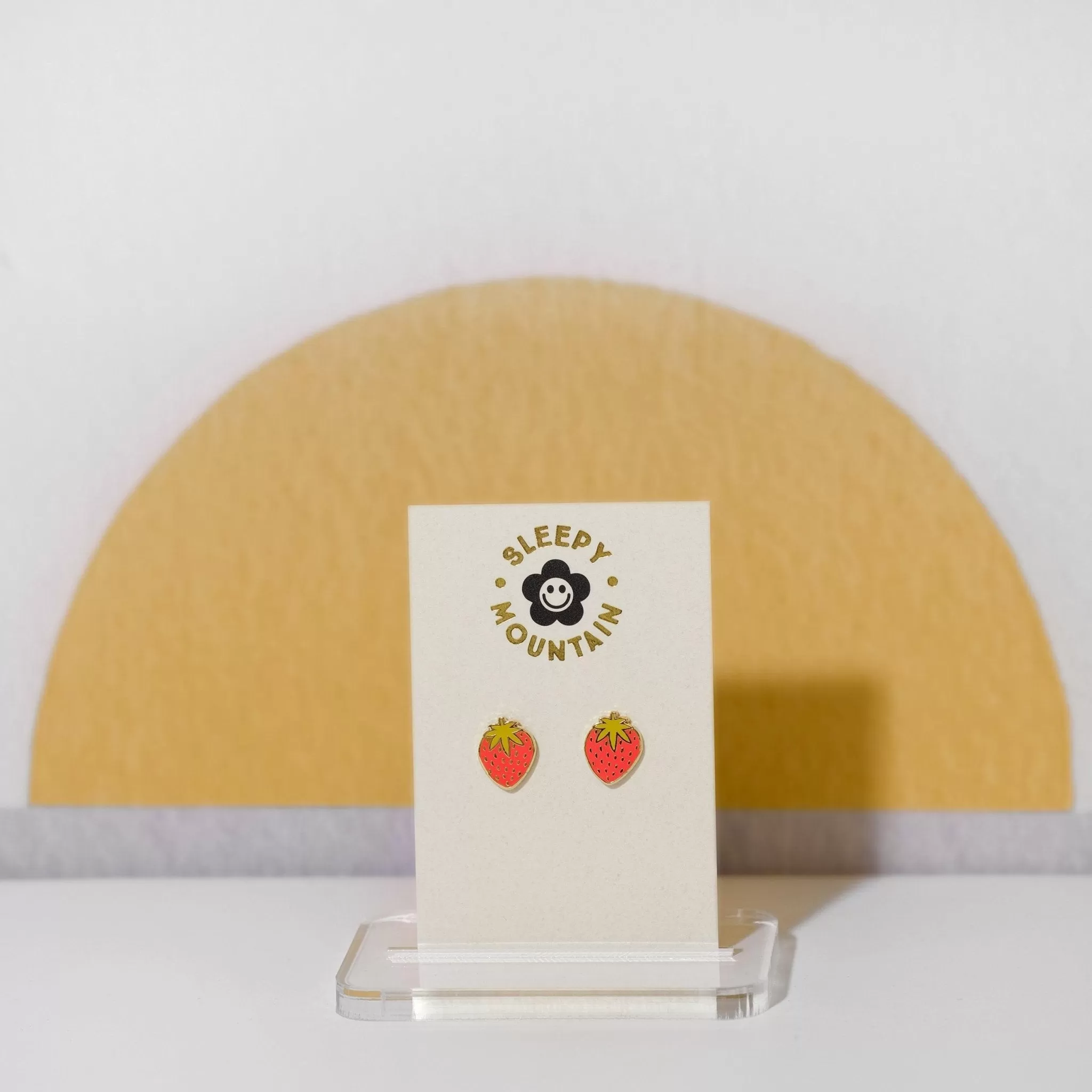 Strawberry Earrings - Gold Plated Studs