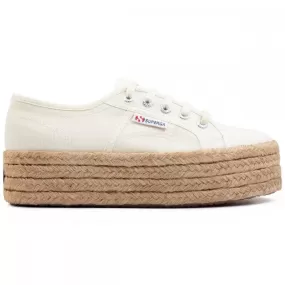 Superga women's sneakers with rope wedge 2790 COTROPE W S0099Z0 901 white