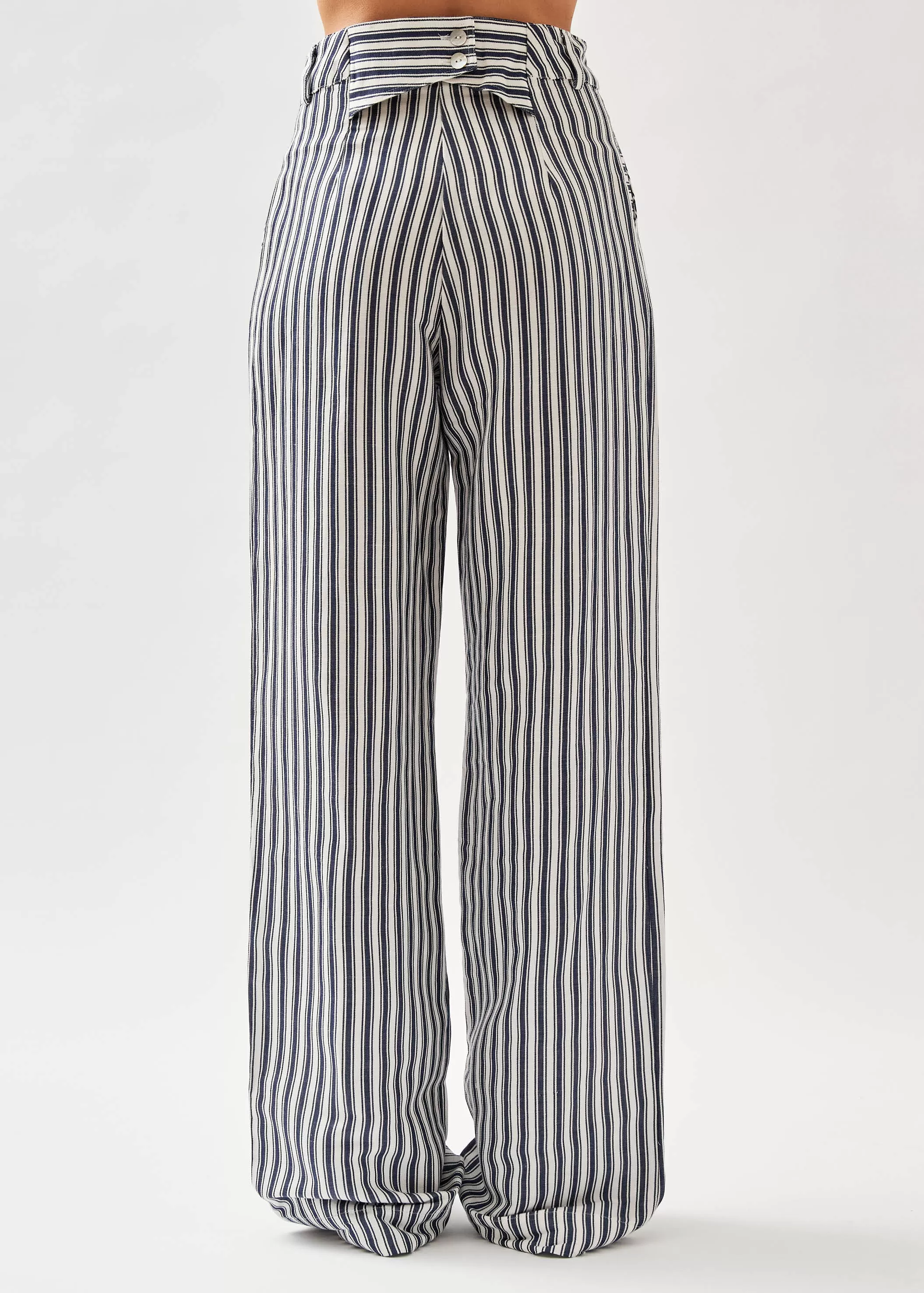 Suzette Stripes Blue And White Trousers