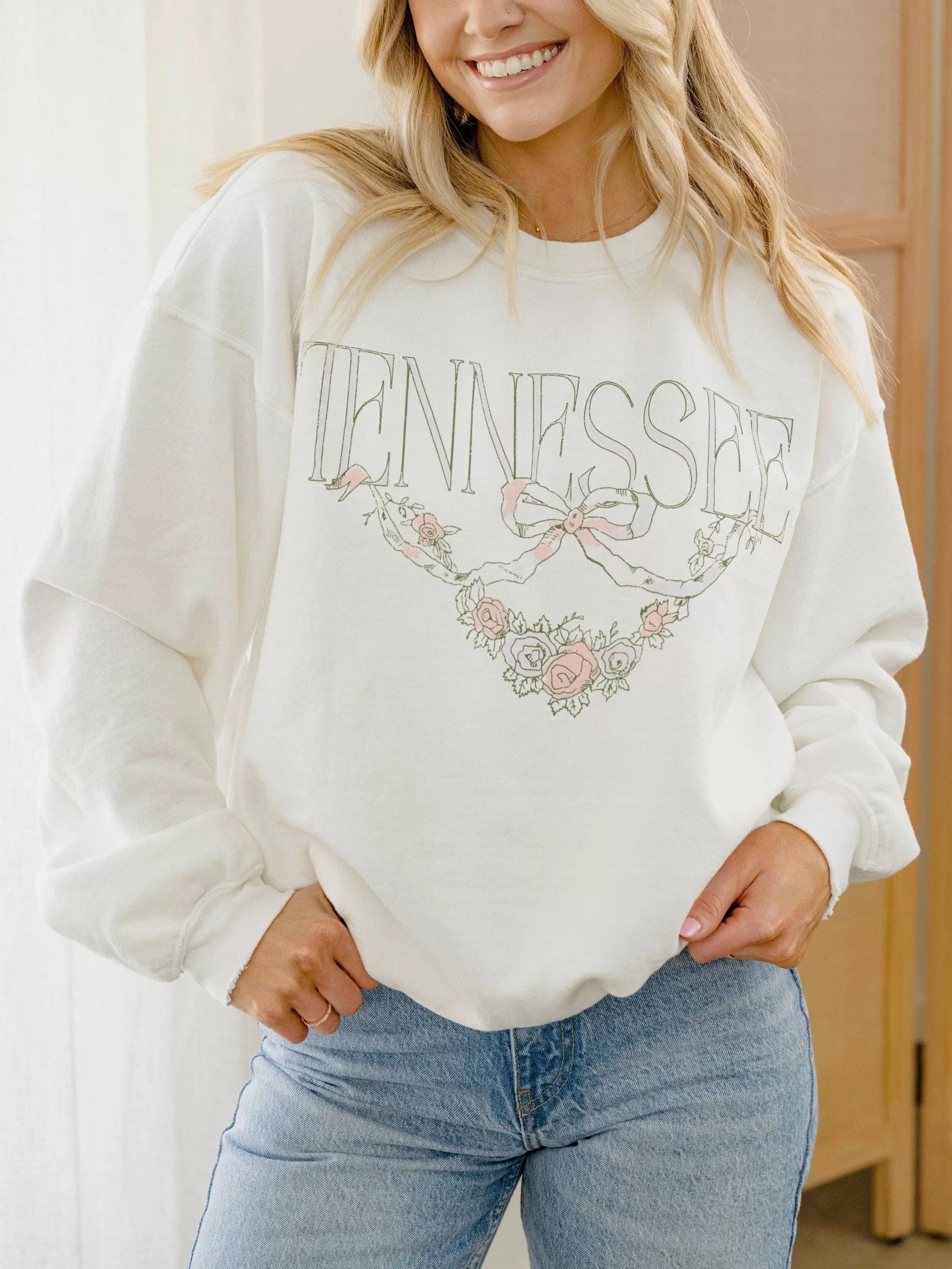 Tennessee Swag White Thrifted Sweatshirt