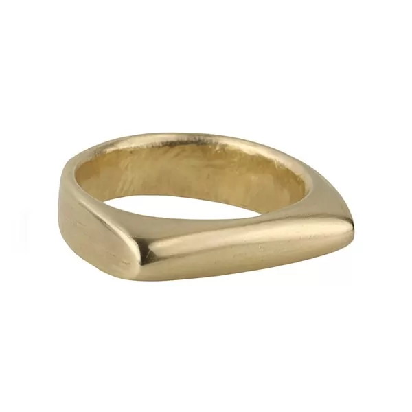 The Jen 14 Karat Yellow Gold Hand Carved Ring