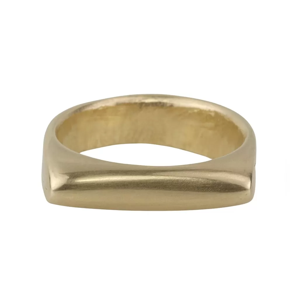 The Jen 14 Karat Yellow Gold Hand Carved Ring