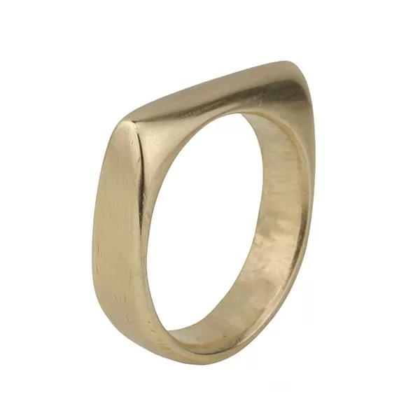 The Jen 14 Karat Yellow Gold Hand Carved Ring