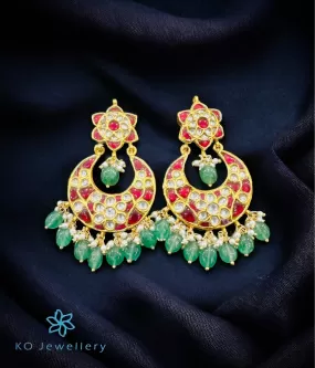 The Silver Kundan Earrings