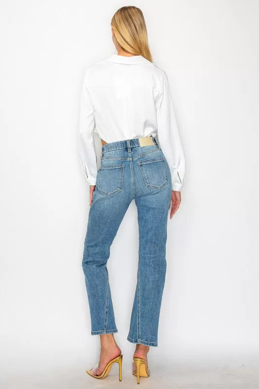 TUMMY CONTROL HIGH RISE STRAIGHT JEANS