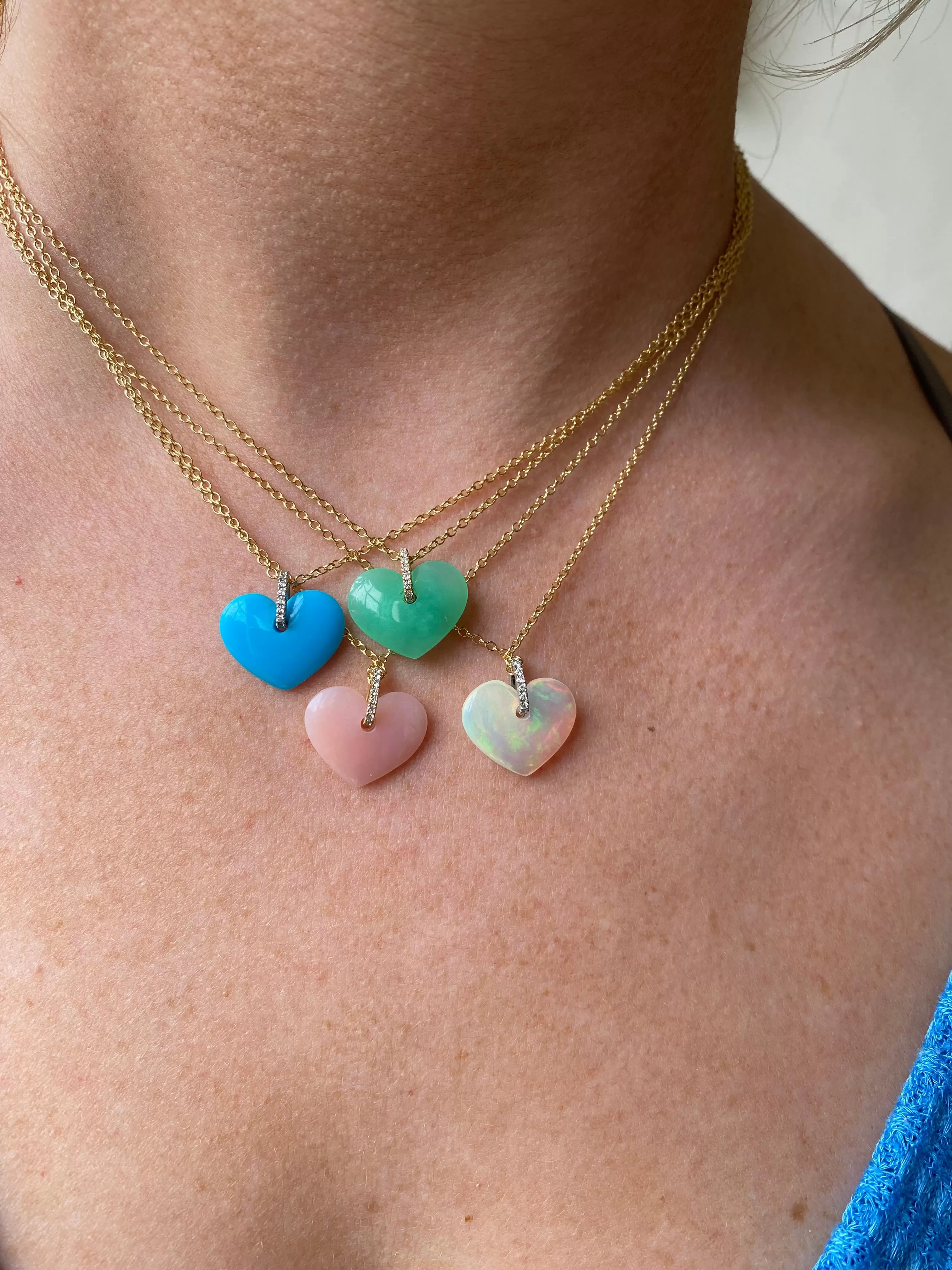 Turquoise Stone Heart Necklace