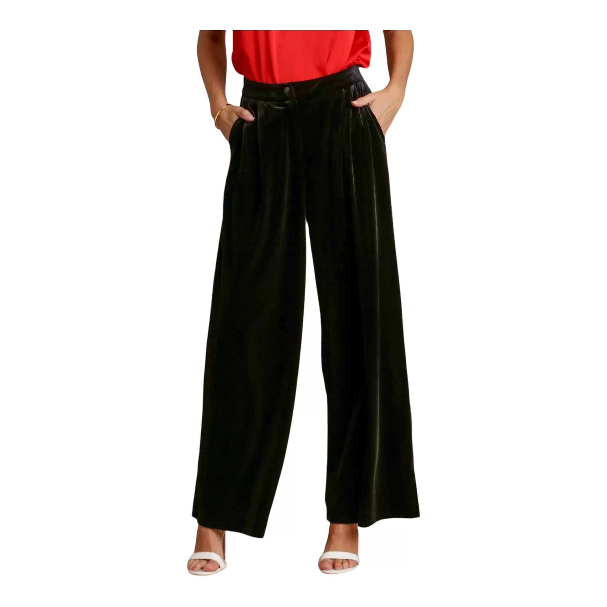 Velvet Wide Leg Pants