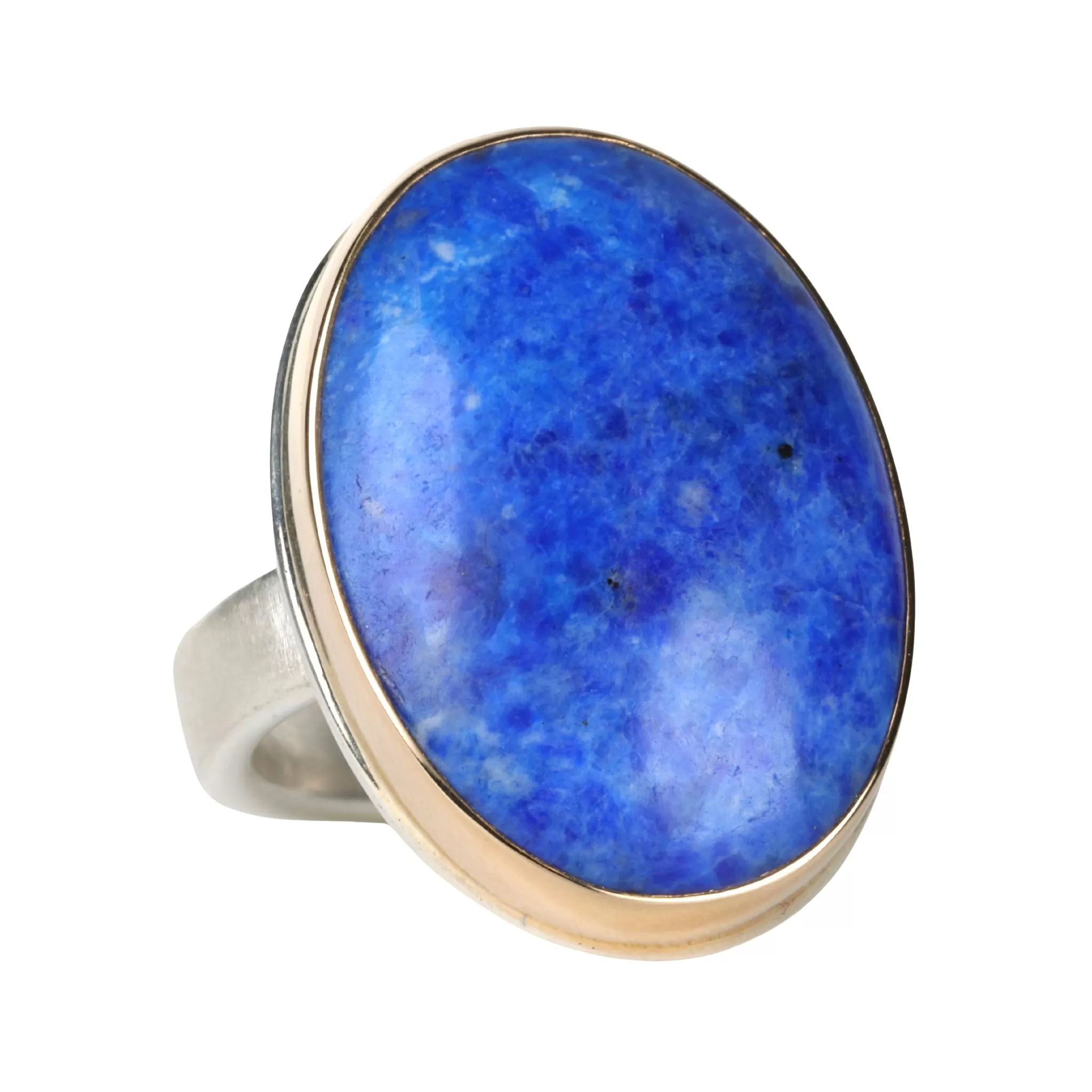 Vertical Smooth Oval Lapis Ring