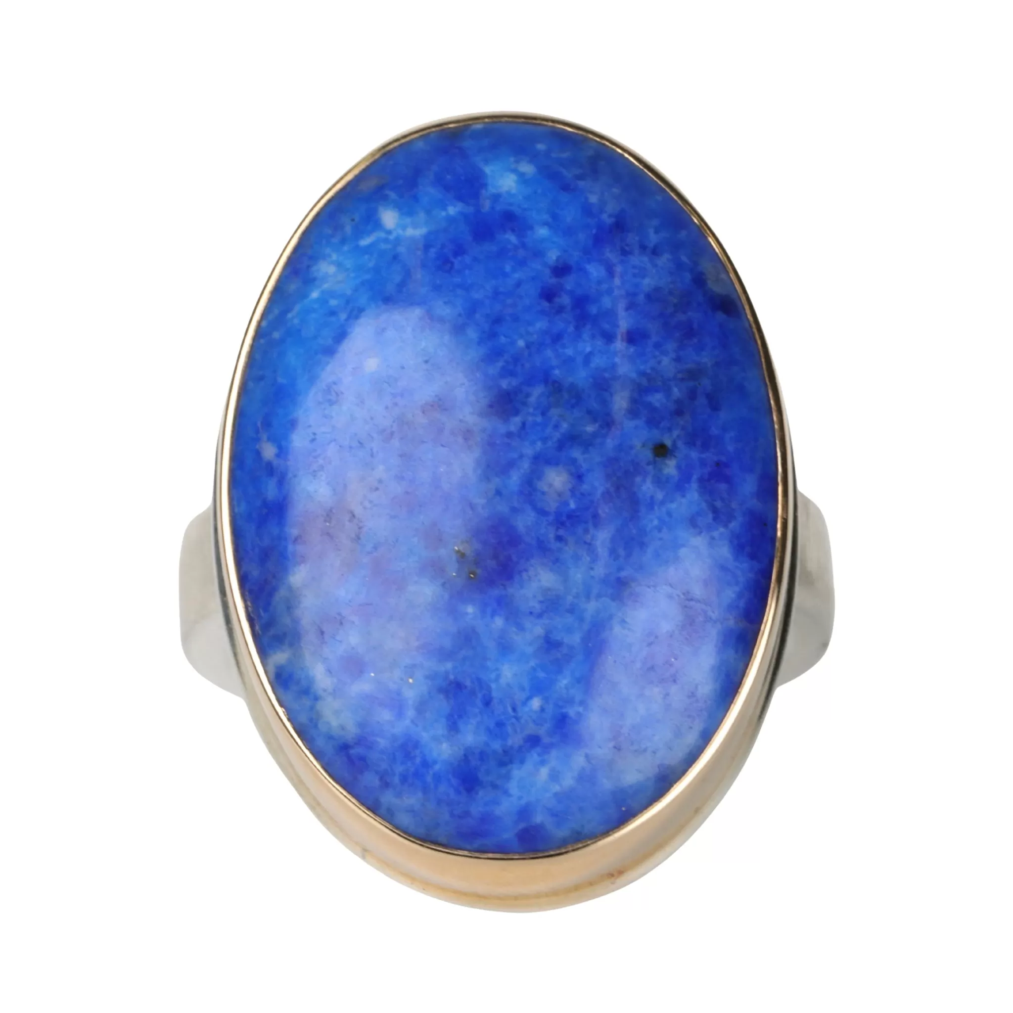 Vertical Smooth Oval Lapis Ring