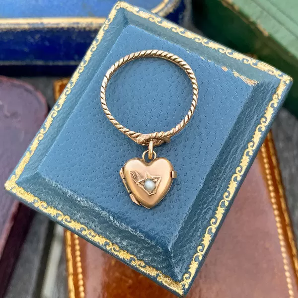 Victorian Heart Locket Ring