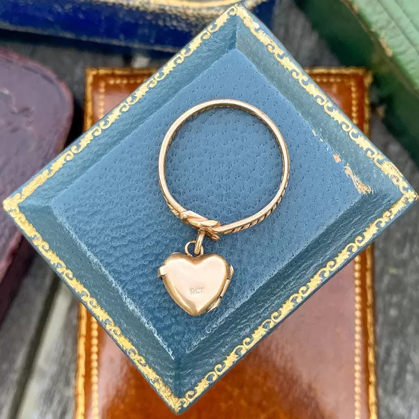 Victorian Heart Locket Ring