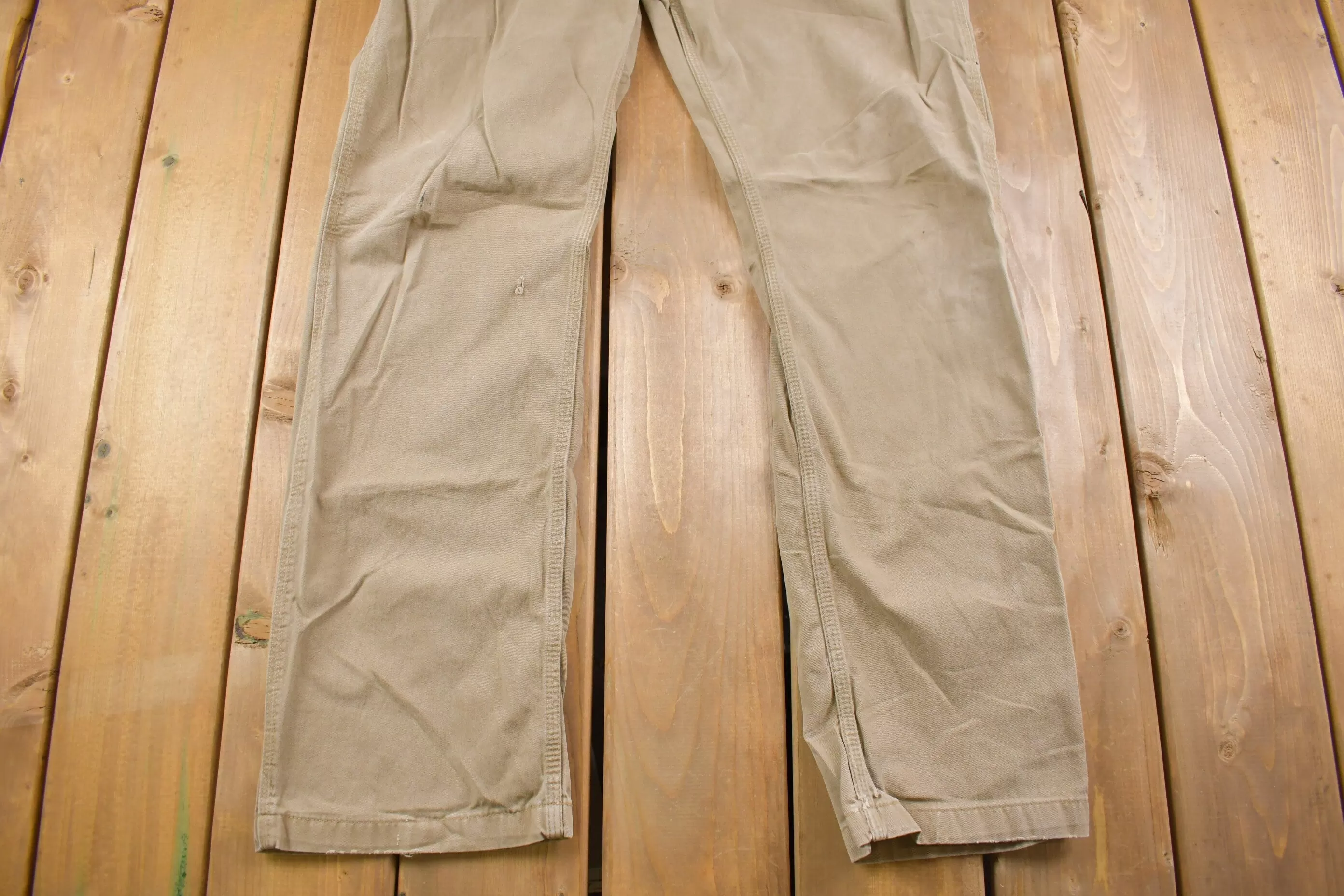 Vintage 1990s Carhartt Khaki Pants 36 x 32 / 90s Carpenter Pants / Hype Vintage / Vintage Khaki Pants / Small Hole / Vintage Workwear