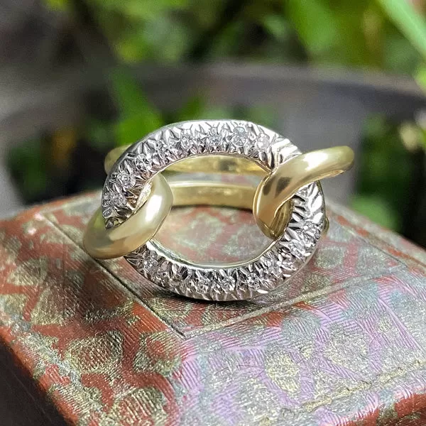 Vintage Diamond Link Ring