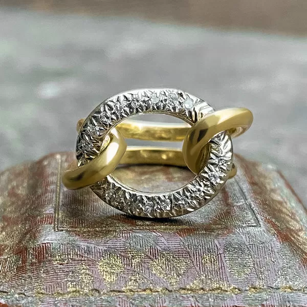 Vintage Diamond Link Ring