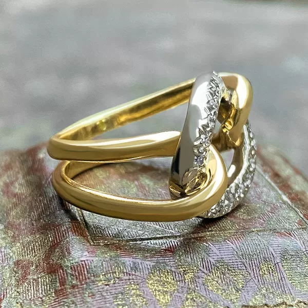 Vintage Diamond Link Ring