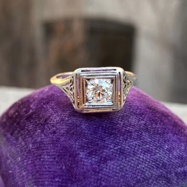 Vintage Diamond Solitaire Ring, 0.42ct.