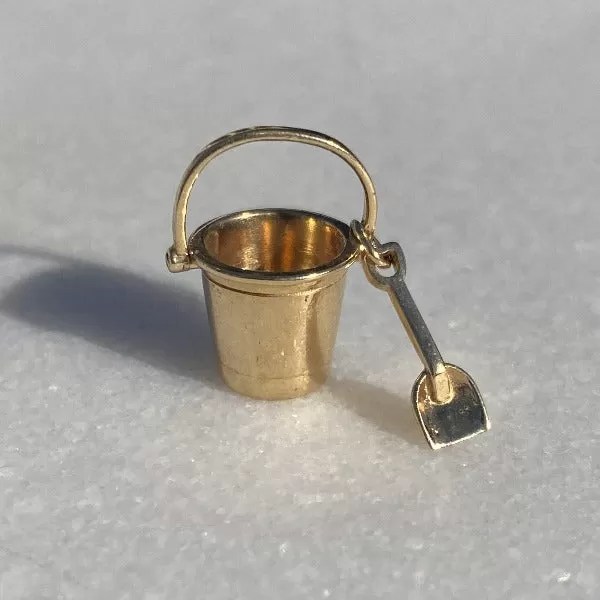 Vintage Sand Pail & Shovel Charm