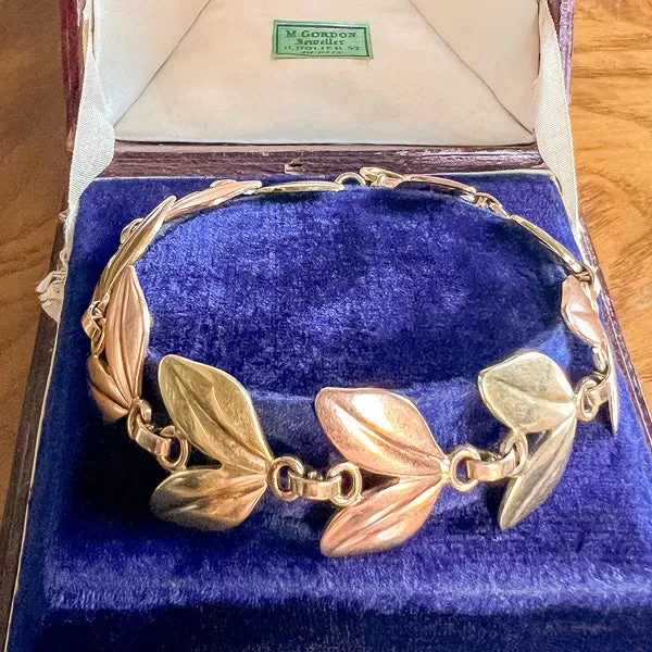 Vintage Tiffany & Co Two Toned Leaf Bracelet