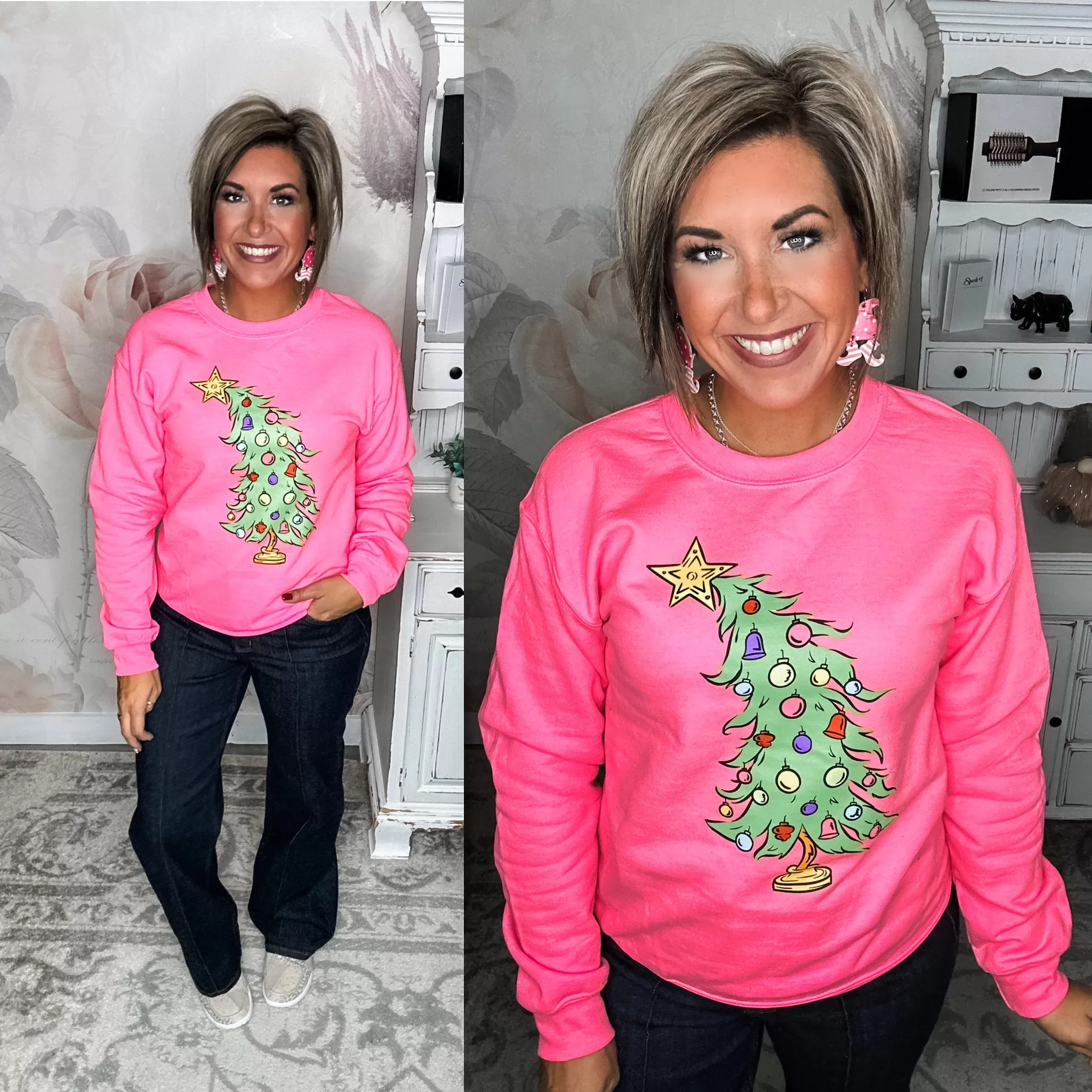 Who Christmas Tree Pullover Sweatshirt