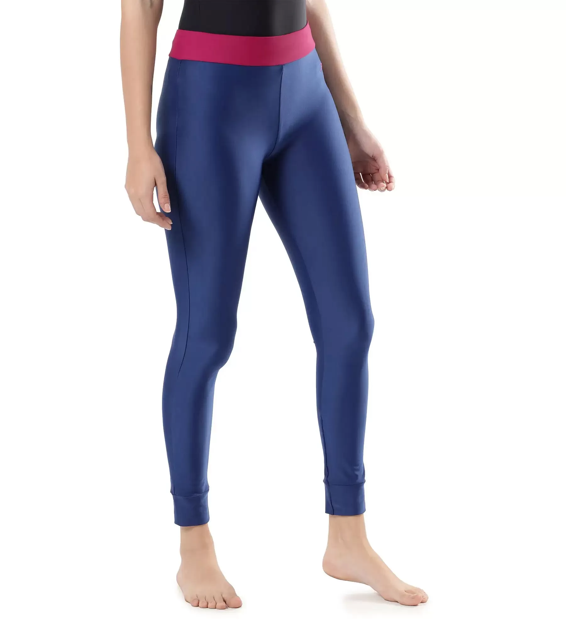 Women's Solid Contrast Leggings - Ammonite & Berry