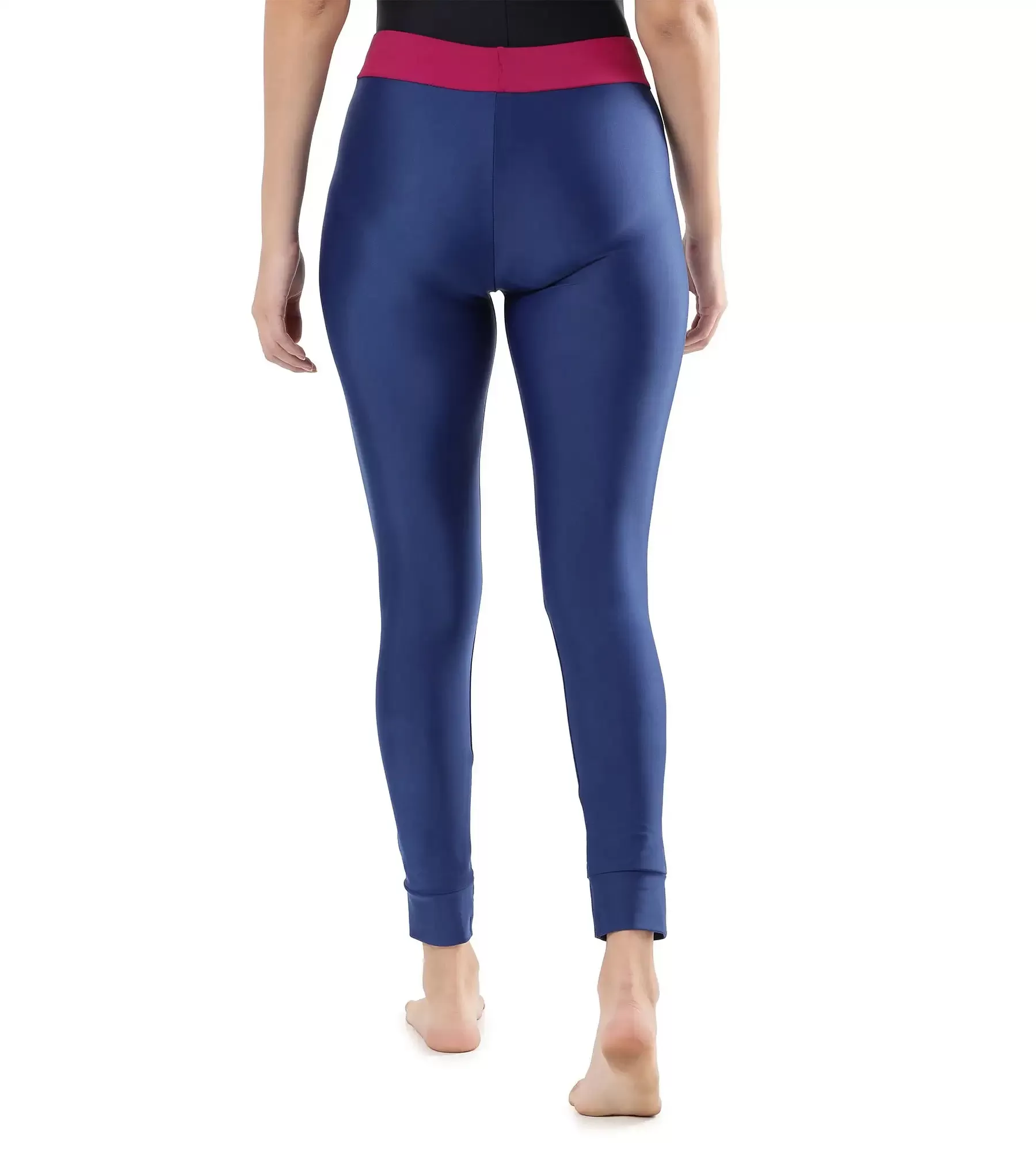 Women's Solid Contrast Leggings - Ammonite & Berry