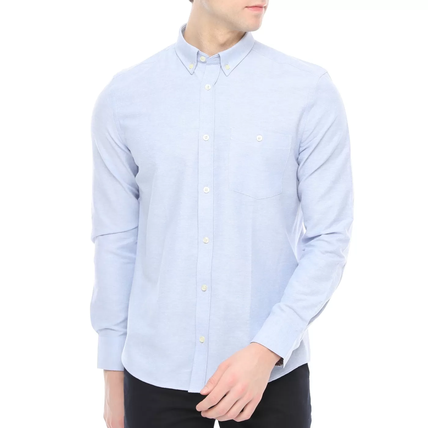 Xact Mens Button Down Oxford Shirt - Long Sleeved