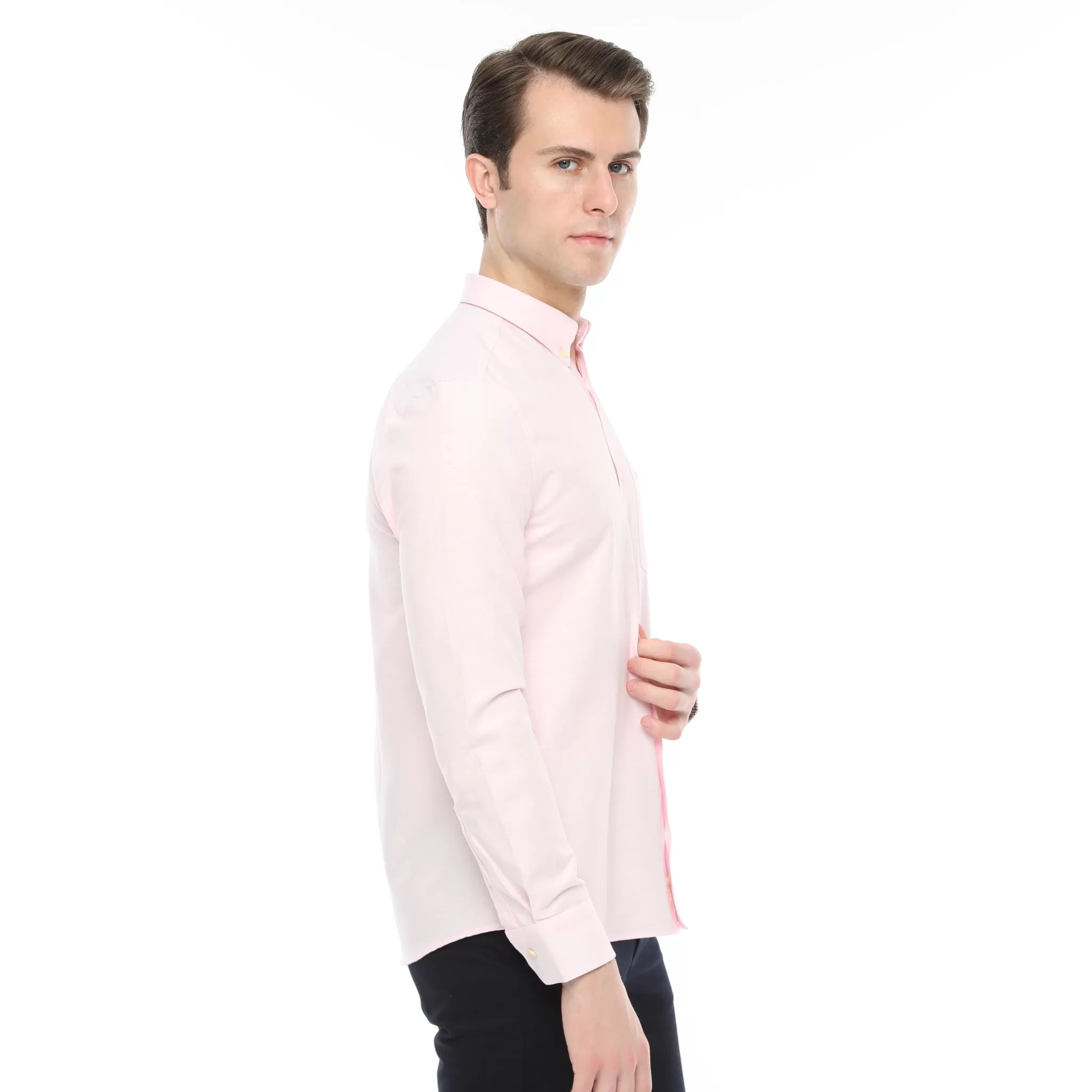 Xact Mens Button Down Oxford Shirt - Long Sleeved