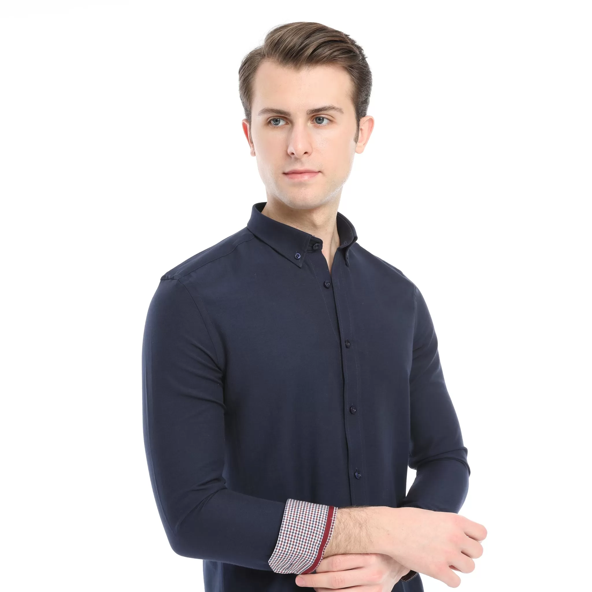 Xact Mens Button Down Oxford Shirt - Long Sleeved