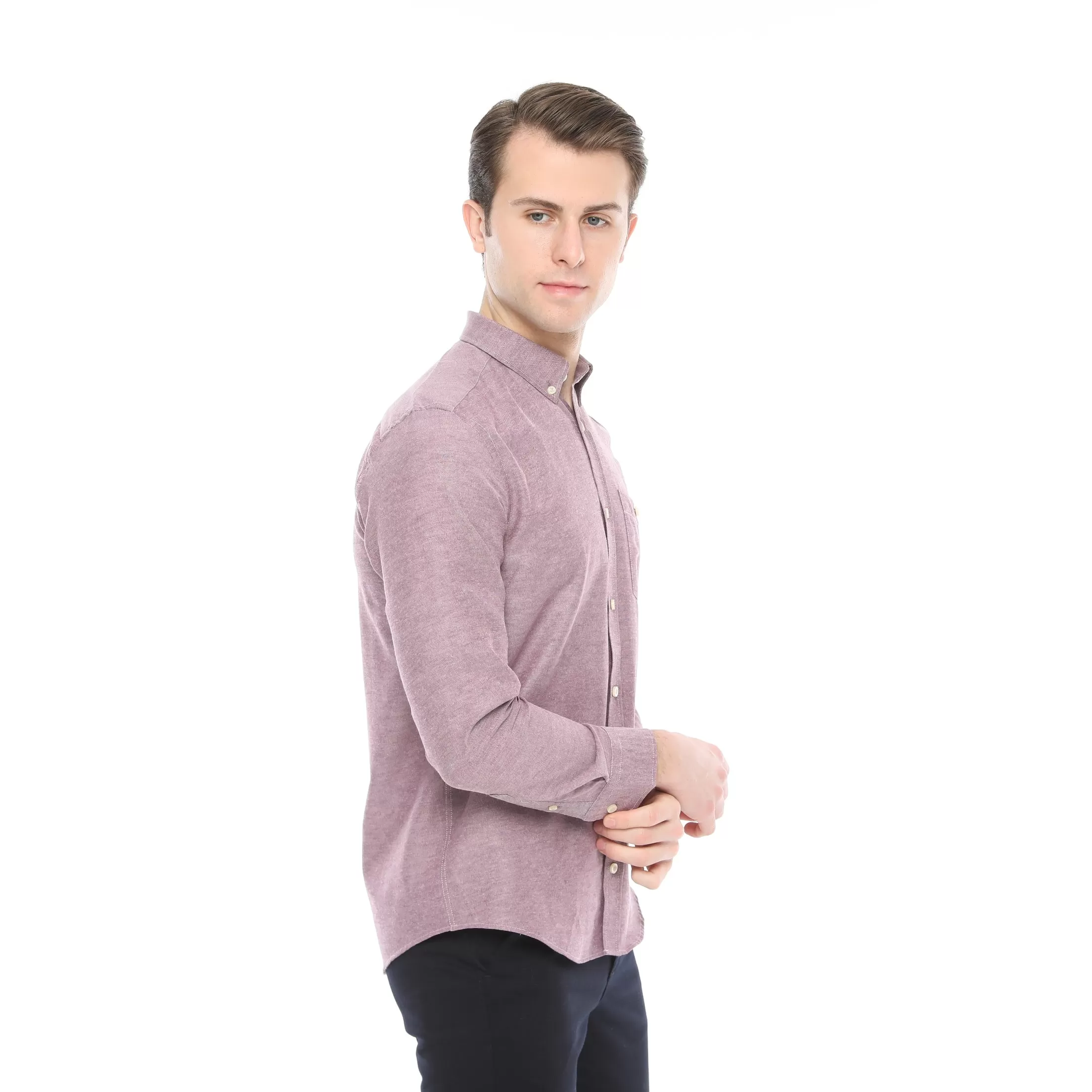 Xact Mens Button Down Oxford Shirt - Long Sleeved