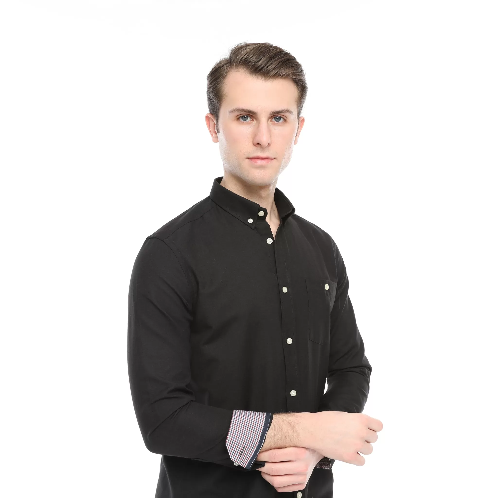 Xact Mens Button Down Oxford Shirt - Long Sleeved