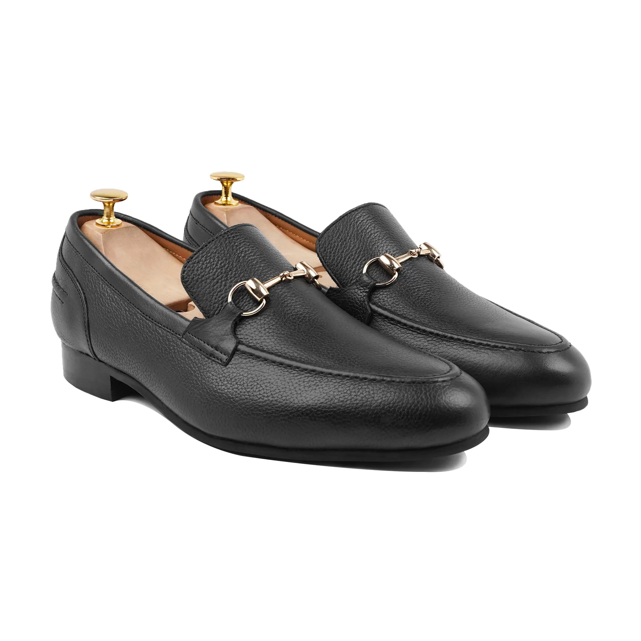 Zenda - Men's Black Pebble Grain Loafer